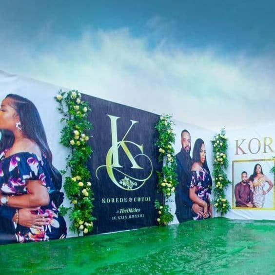 Wedding Backdrop Branding — printing in Lagos